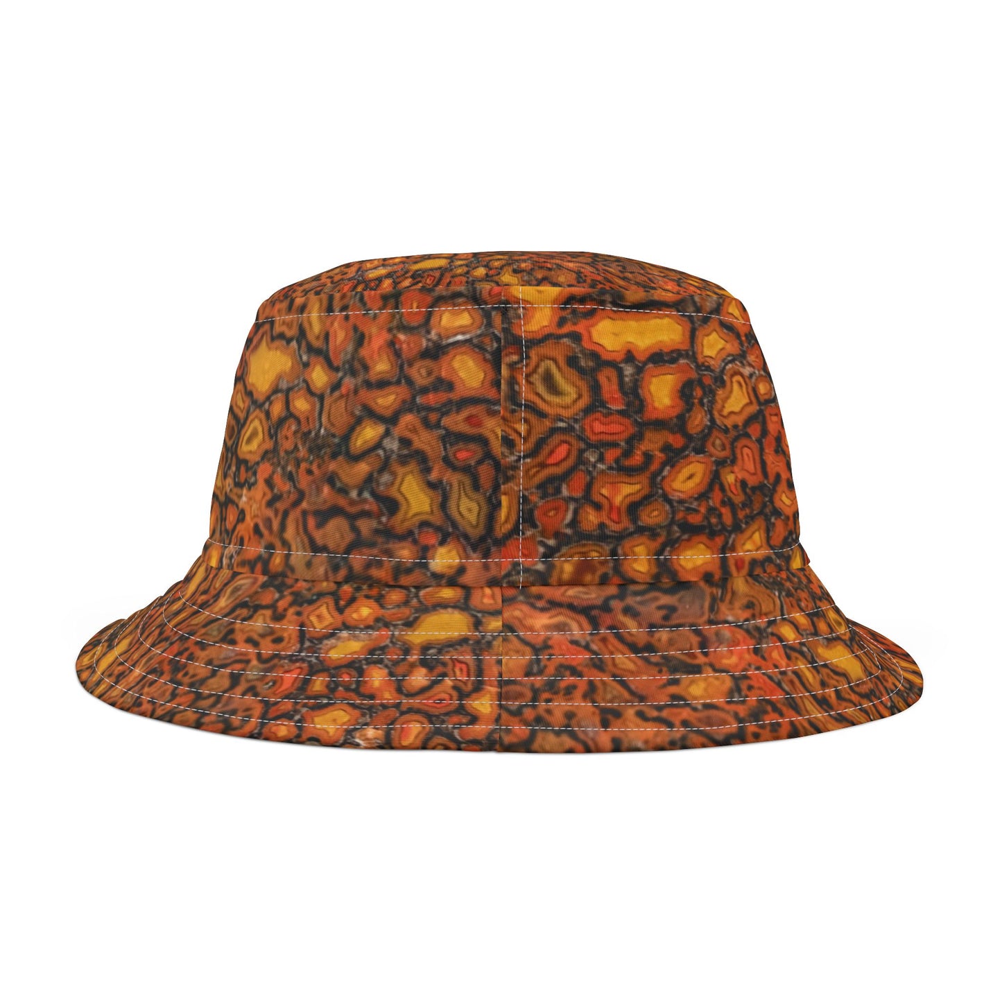 Agatized Canary Red Gembone Bucket Hat