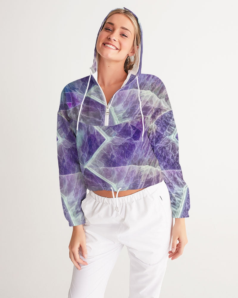 Purple Amethyst Calming Cropped Windbreaker