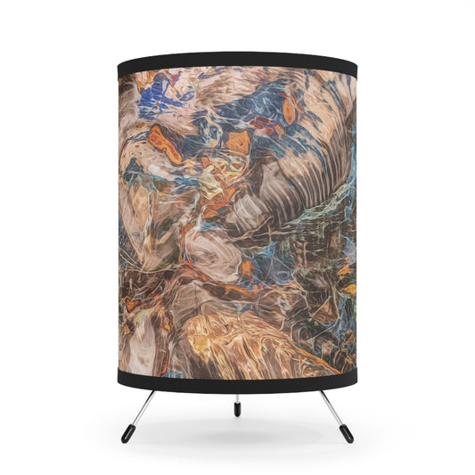 Turkish Petrified Collawood Tripod Lamp
