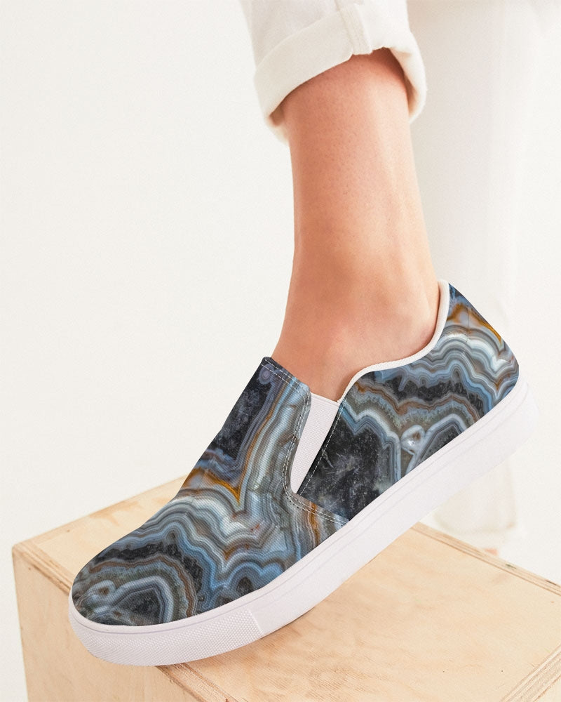 Crazy Lace Agate Striking Beauty Women's Slip-On Canvas Shoe