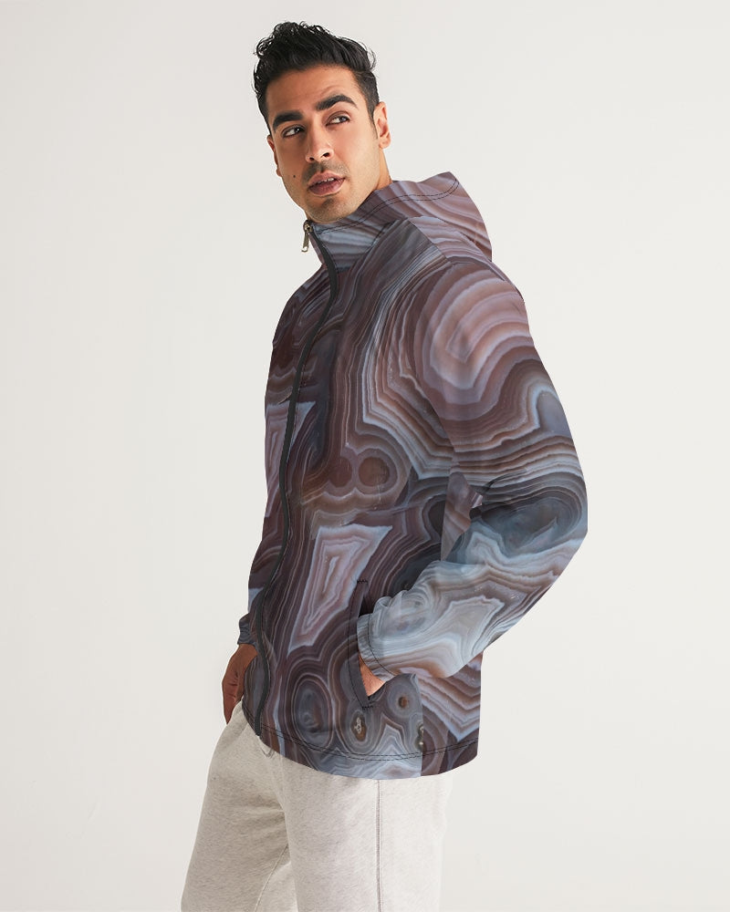 Botswana Agate Inspiration Men's Windbreaker