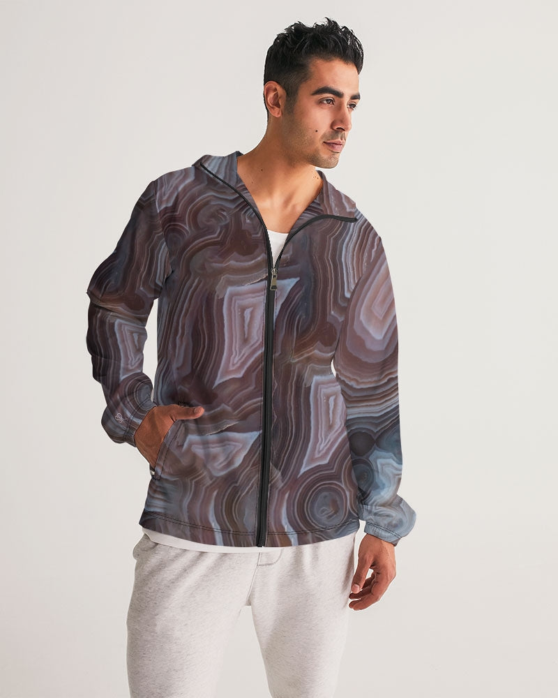 Botswana Agate Inspiration Men's Windbreaker
