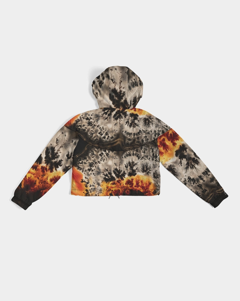 Brazilian Plume Agate Cropped Windbreaker