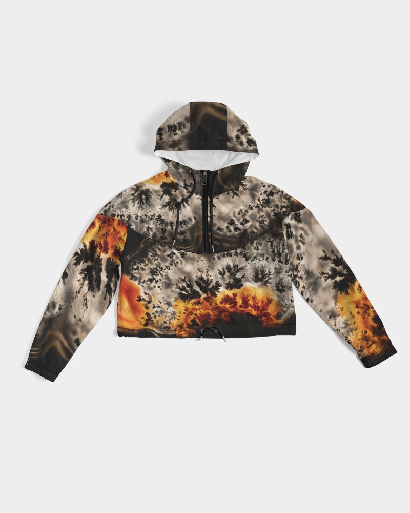 Brazilian Plume Agate Cropped Windbreaker