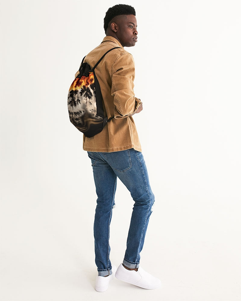 Brazilian Plume Agate Canvas Drawstring Bag