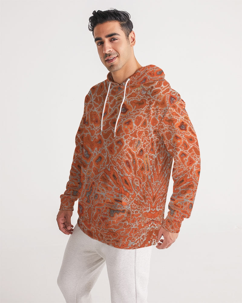 Agatized Ruby Red Gembone Men's Hoodie