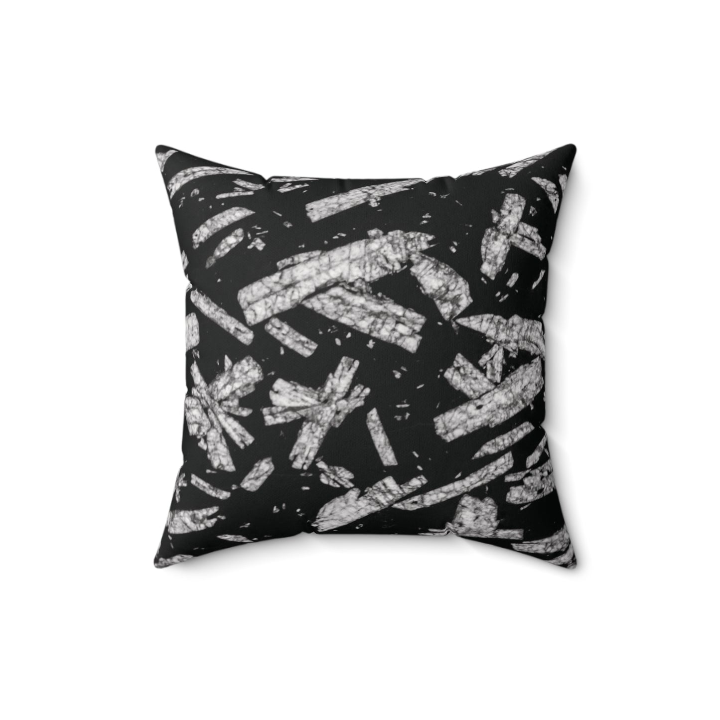 Chinese Writing Stone Life Energy Faux Suede Square Pillow