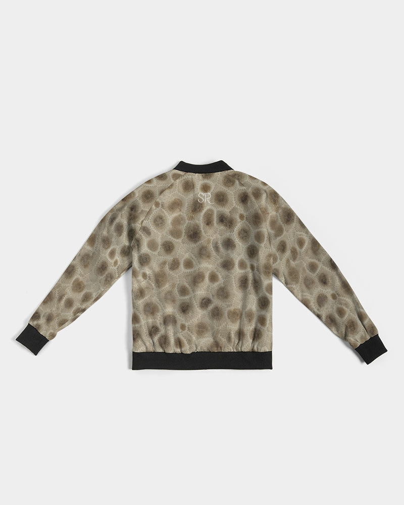 Petoskey Stone 여성 올오버 프린트 봄버 재킷