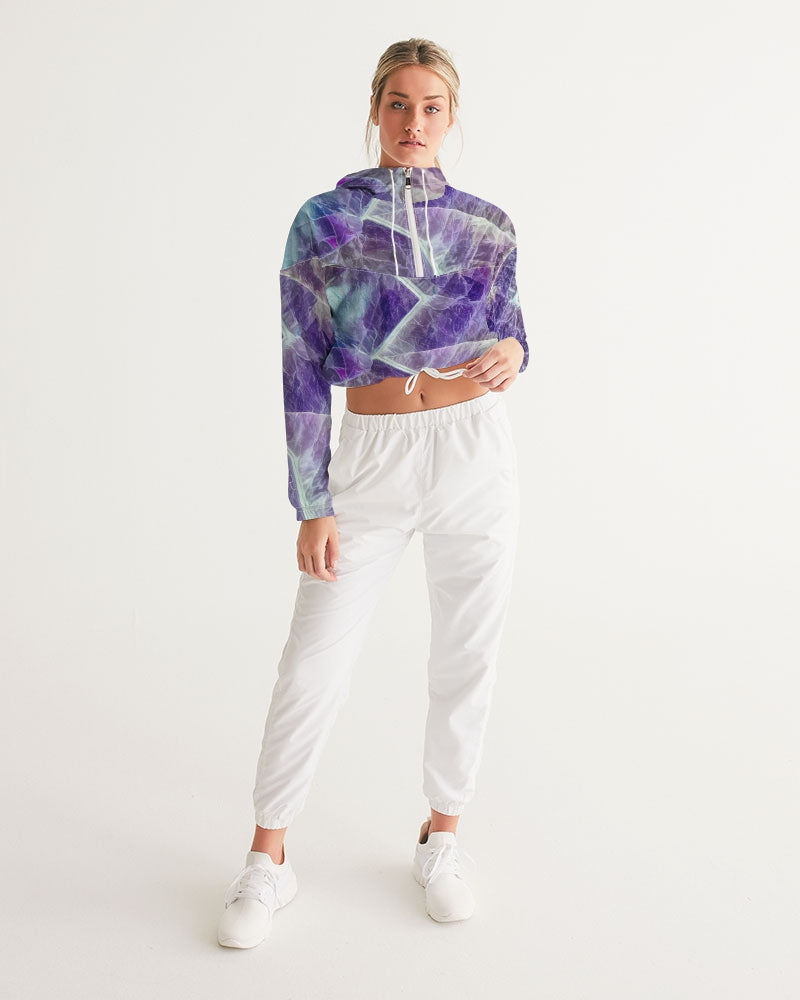 Purple Amethyst Calming Cropped Windbreaker