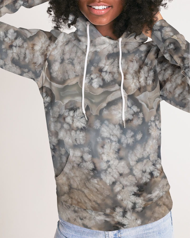 Plume Agate Feather Beauty Women's All-Over Print Hoodie