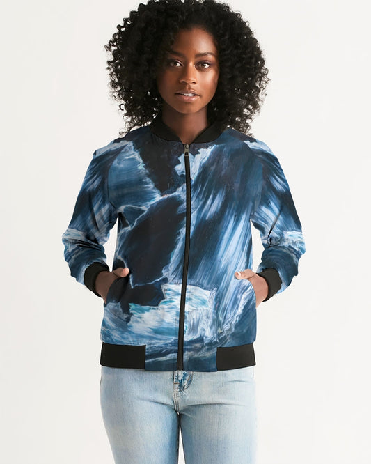 Blue Pietersite Clarity & Insight Women's Bomber Jacket