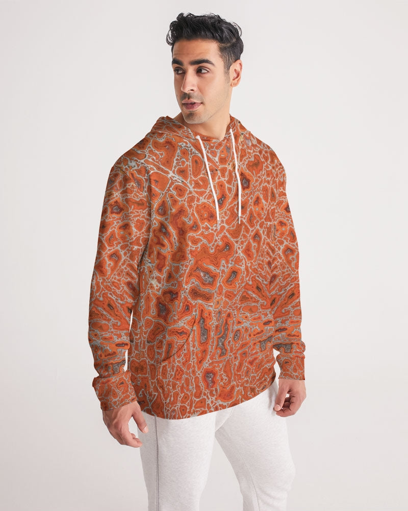 Agatized Ruby Red Gembone Men's Hoodie
