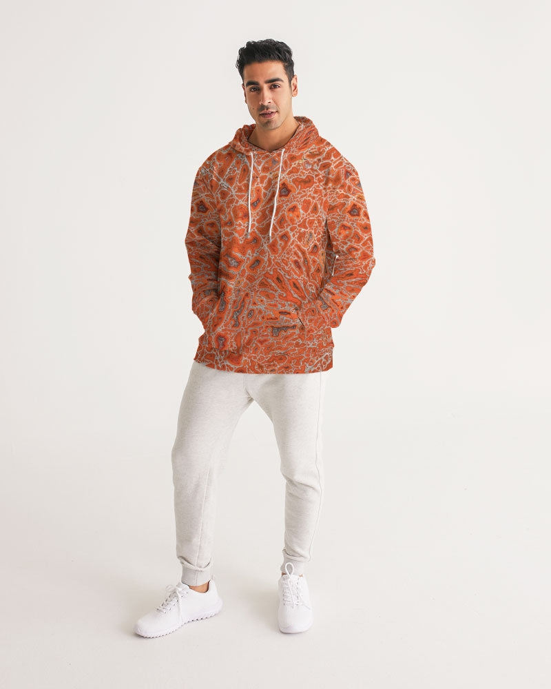 Agatized Ruby Red Gembone Men's Hoodie