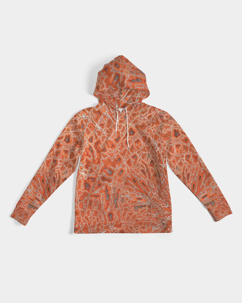 Agatized Ruby Red Gembone Men's Hoodie