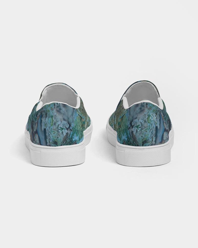 Green Moss Agate Women's Slip-On Canvas Shoe