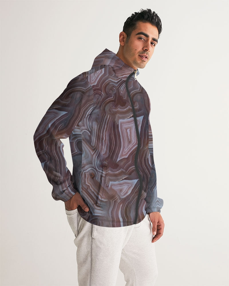 Botswana Agate Inspiration Men's Windbreaker