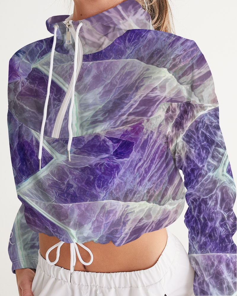 Purple Amethyst Calming Cropped Windbreaker