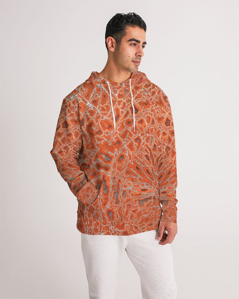 Agatized Ruby Red Gembone Men's Hoodie