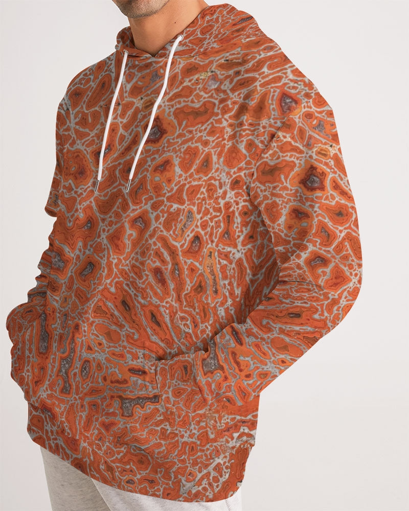 Agatized Ruby Red Gembone Men's Hoodie