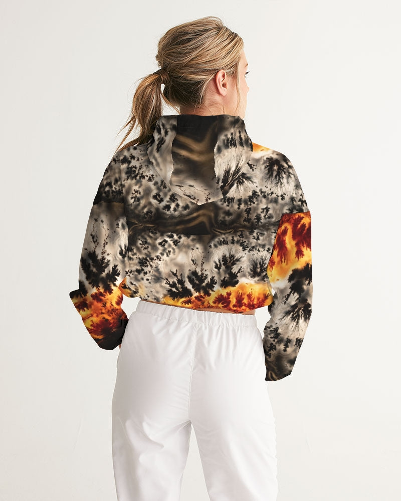 Brazilian Plume Agate Cropped Windbreaker