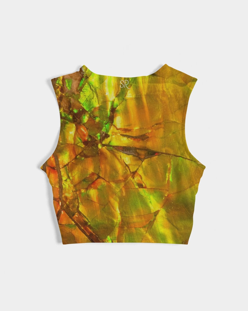 Ammolite Spiritual Growth & Energy Women's Jewel Twist-Front Tank