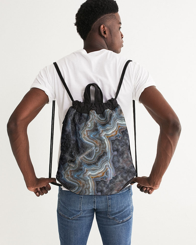 Crazy Lace Agate Striking Beauty Canvas Drawstring Bag