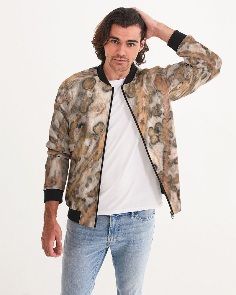 Leopard Skin Jasper Strength & Vitality Men's Bomber Jacket