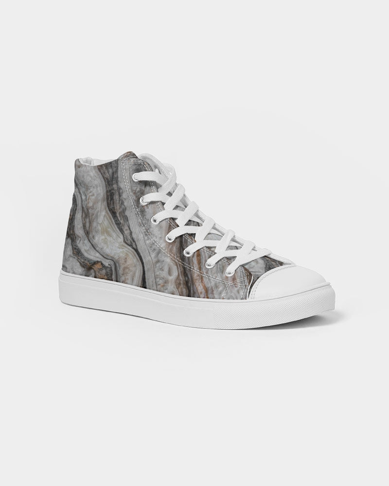 Travertine Onyx Powerful Vibrations Women's Hightop Canvas Shoe