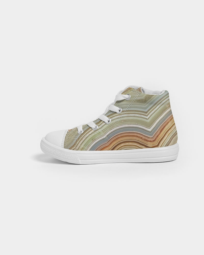 Crazy Lace Agate Joyfulness Kids Hightop Canvas Shoe