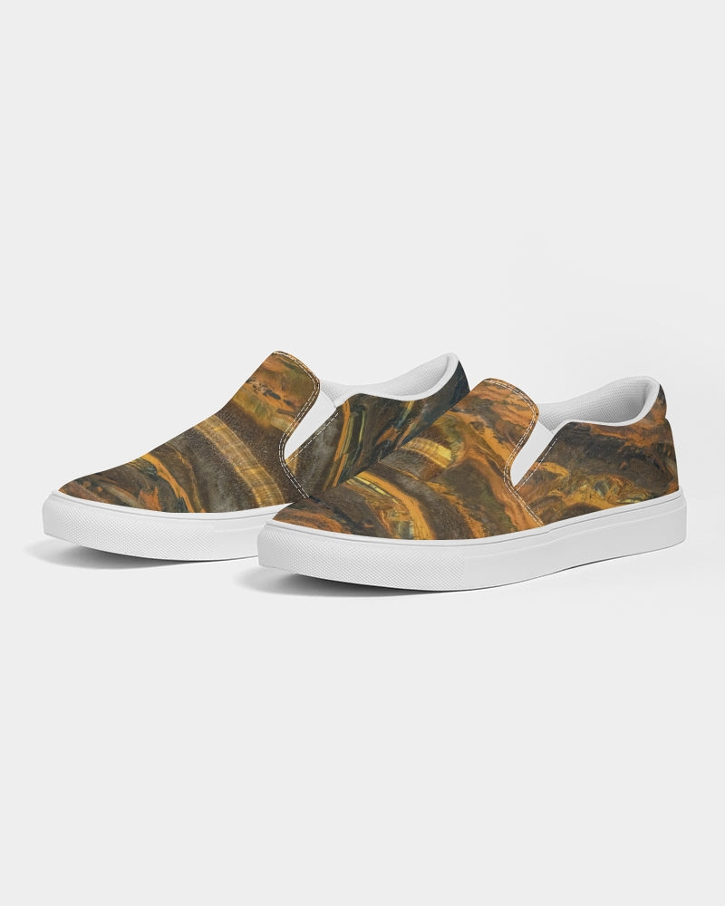 Marra Mamba Tiger's Eye Spiritual Stability Men's Slip-On Canvas Shoes