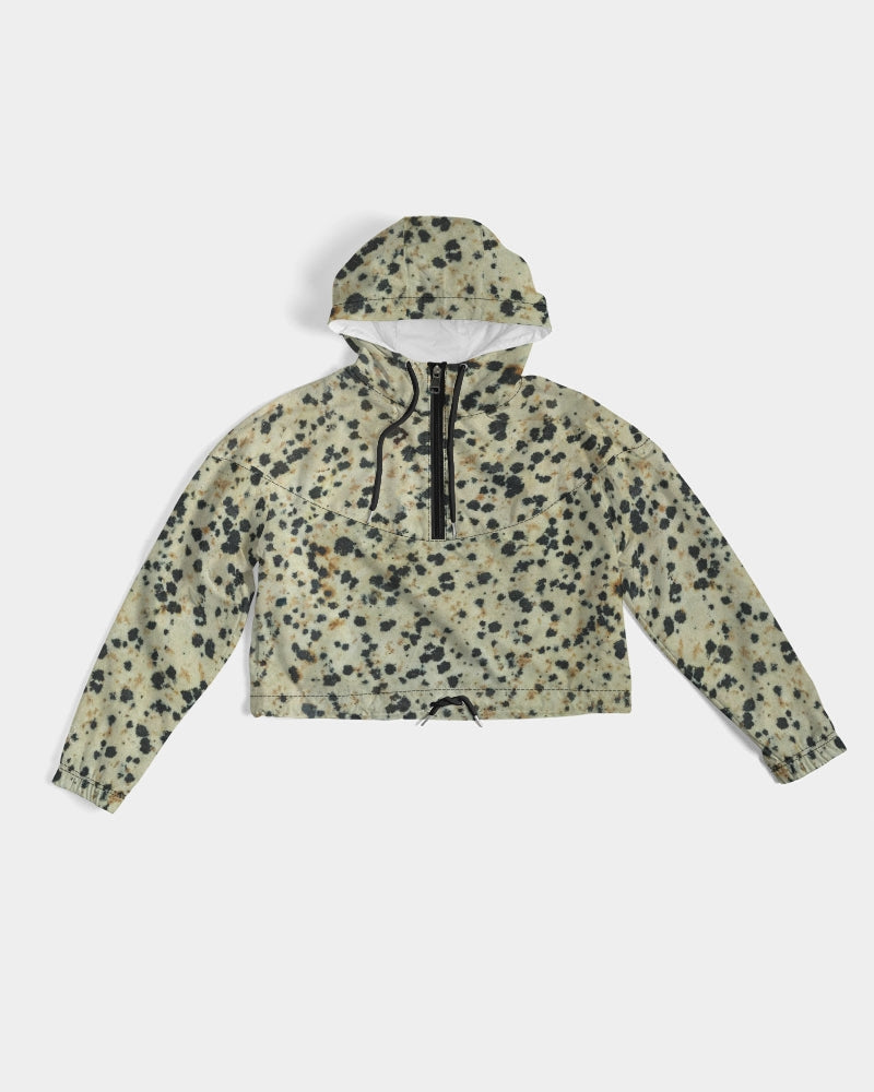 Dalmatian Jasper Transformation Women's Cropped Windbreaker