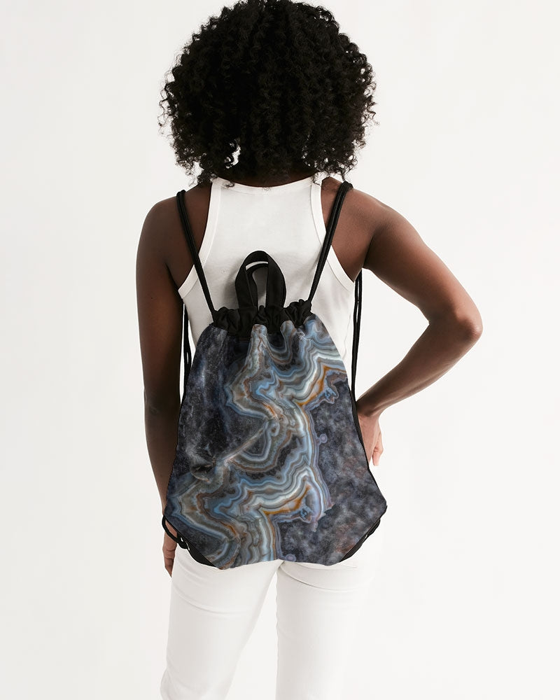 Crazy Lace Agate Striking Beauty Canvas Drawstring Bag