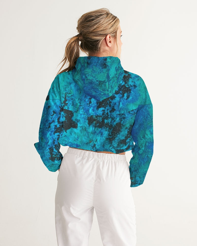 Shattuckite Women's All-Over Print Cropped Windbreaker