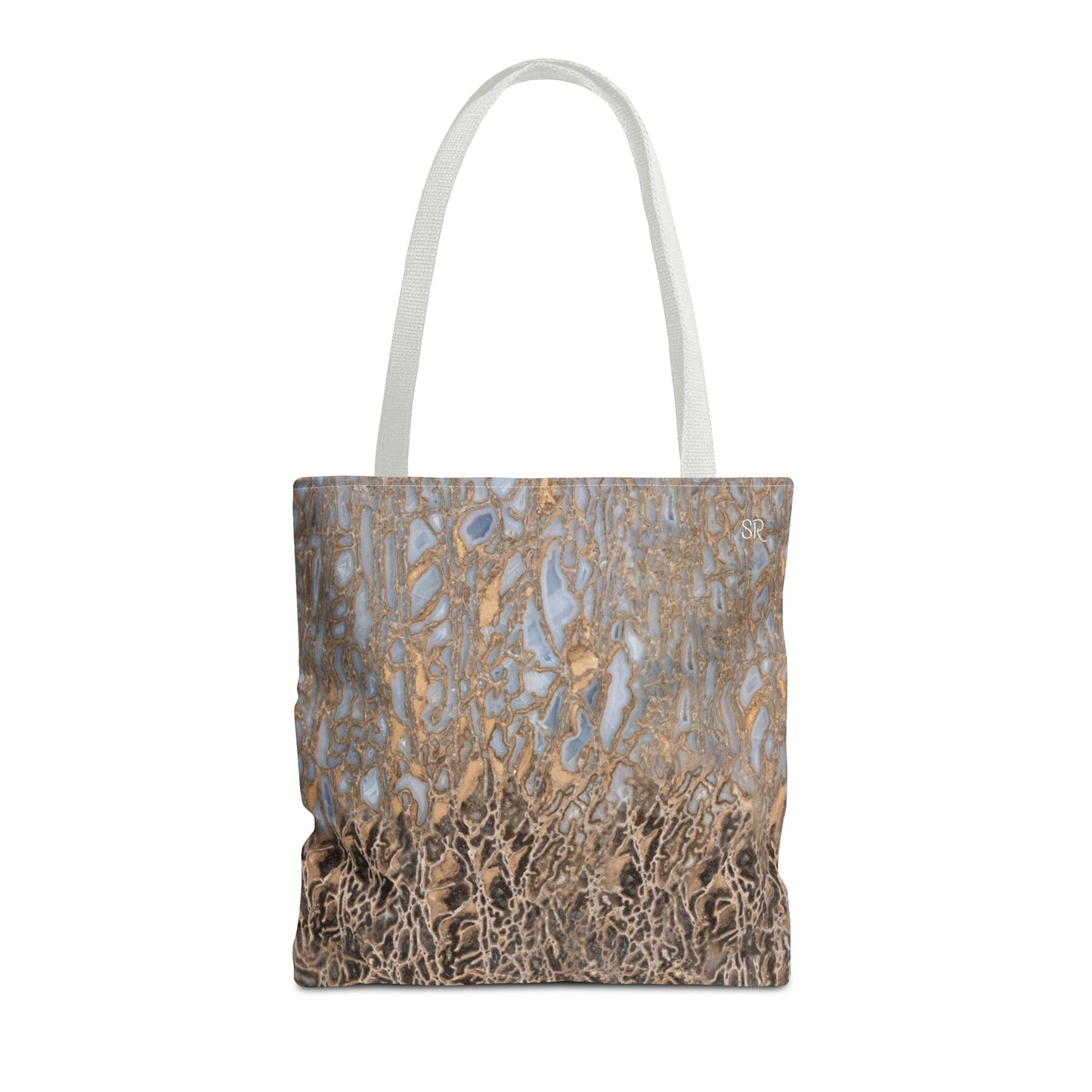 Agatized Noir & Baby Blue Gembone Tote