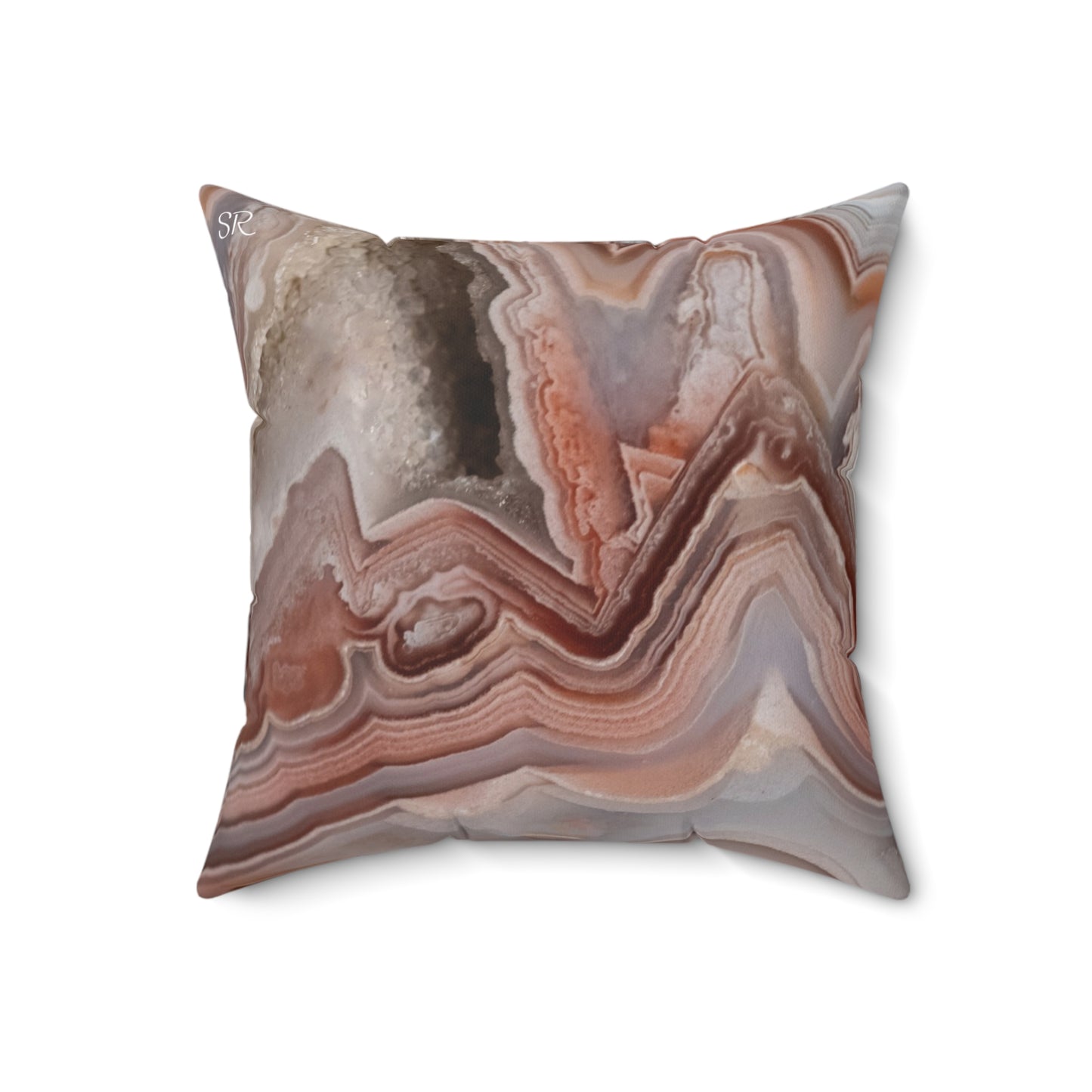 Laguna Agate Faux Suede Square Pillow