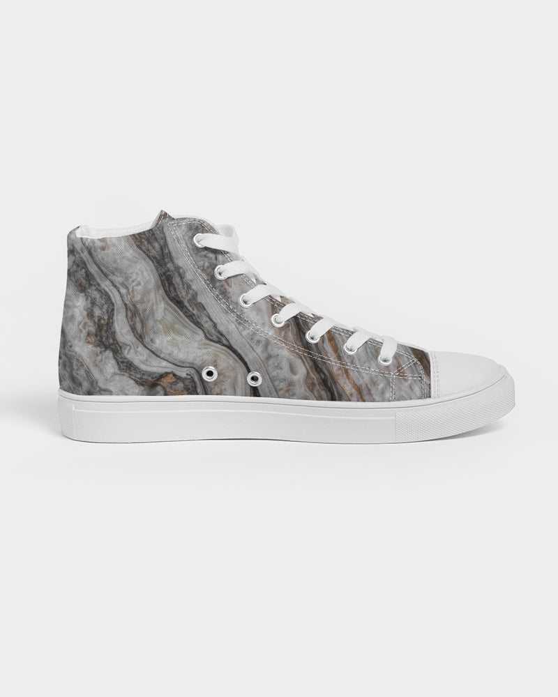 Travertine Onyx Powerful Vibrations Women's Hightop Canvas Shoe