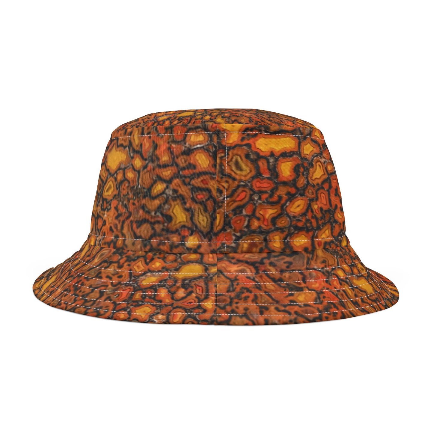 Agatized Canary Red Gembone Bucket Hat