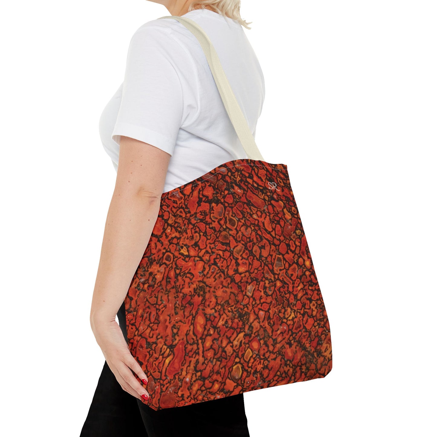 Agatized Richly Red Gembone Tote