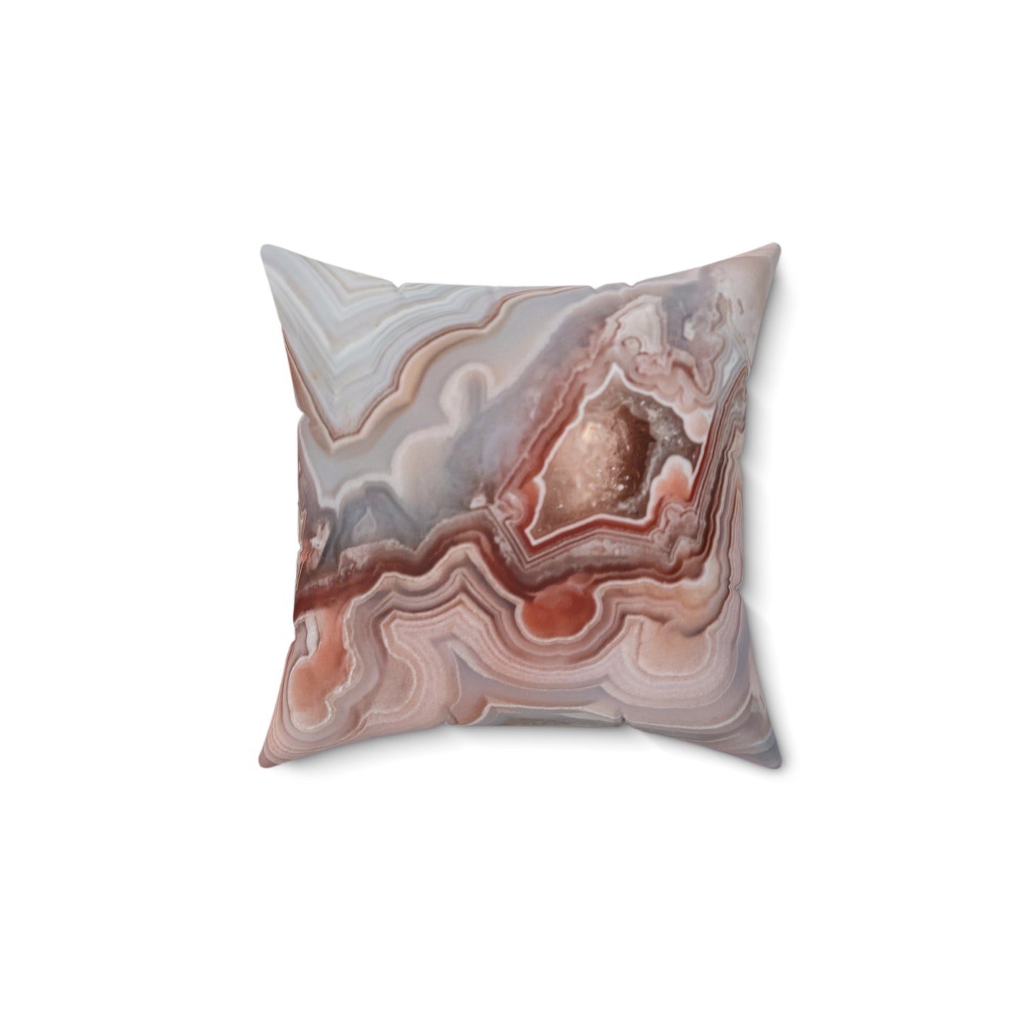 Laguna Agate Faux Suede Square Pillow