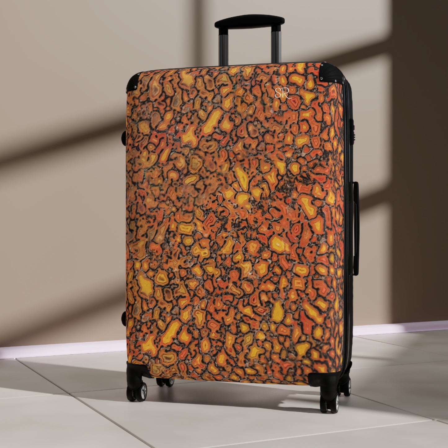 Agatized Canary Red Luggage