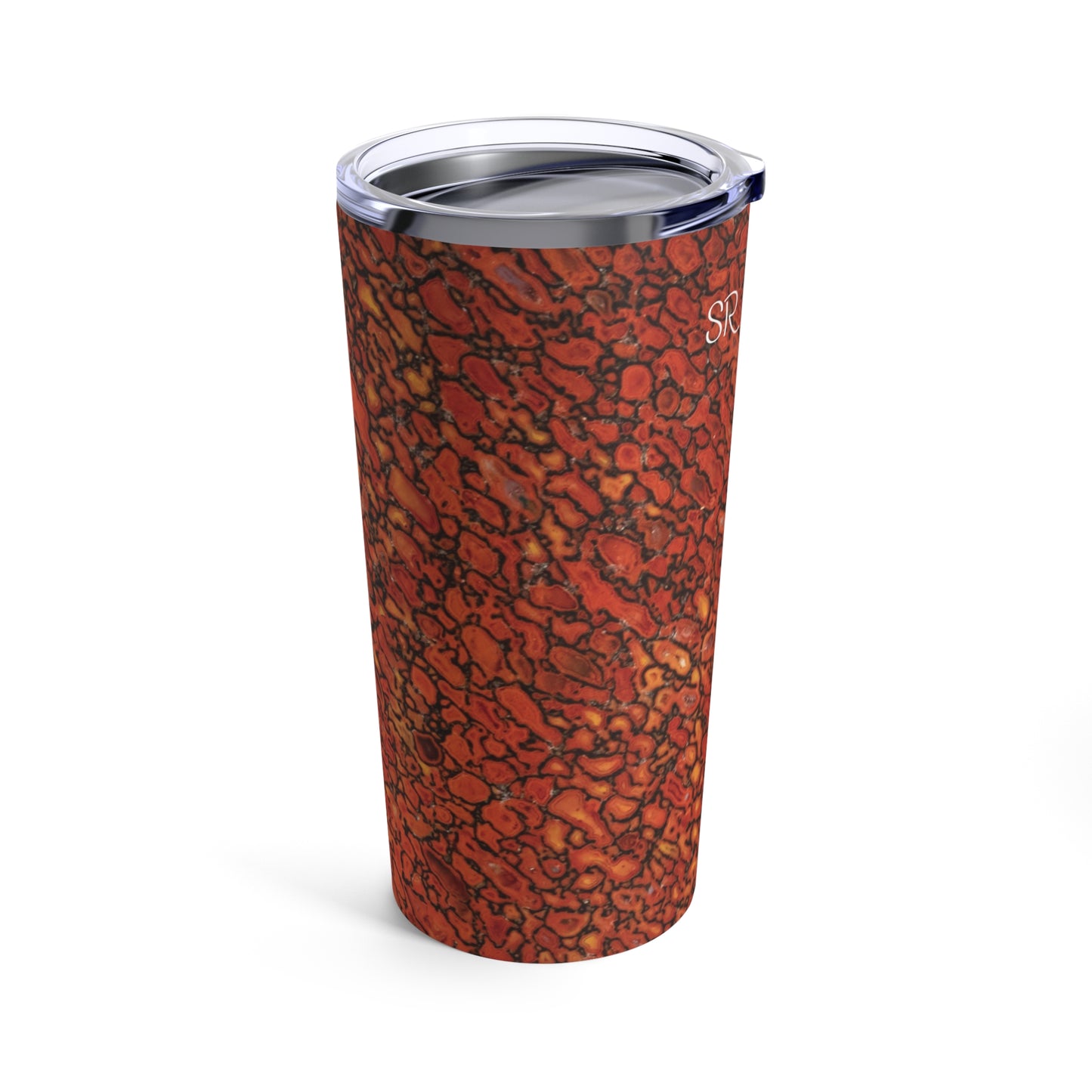 Agatized Richly Red Gembone Tumbler 20oz