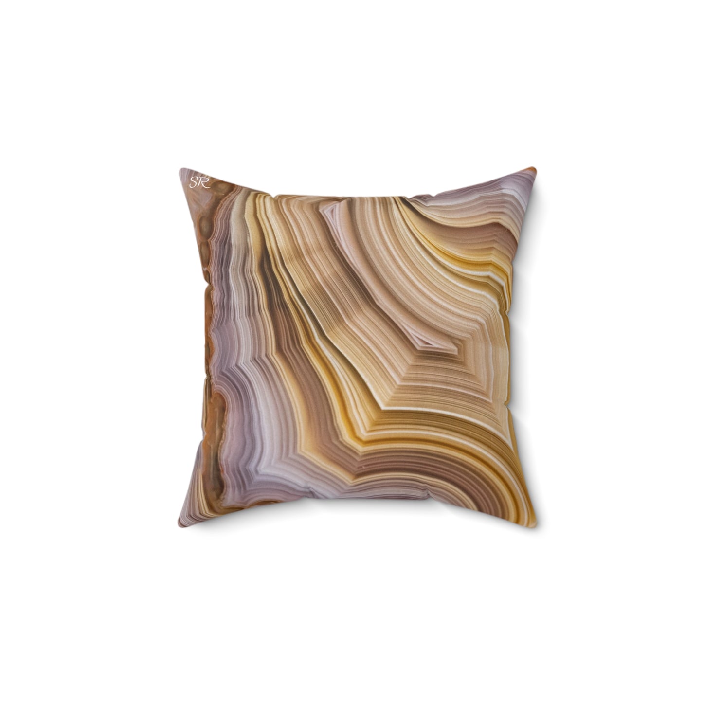 Laguna Agate Faux Suede Square Pillow