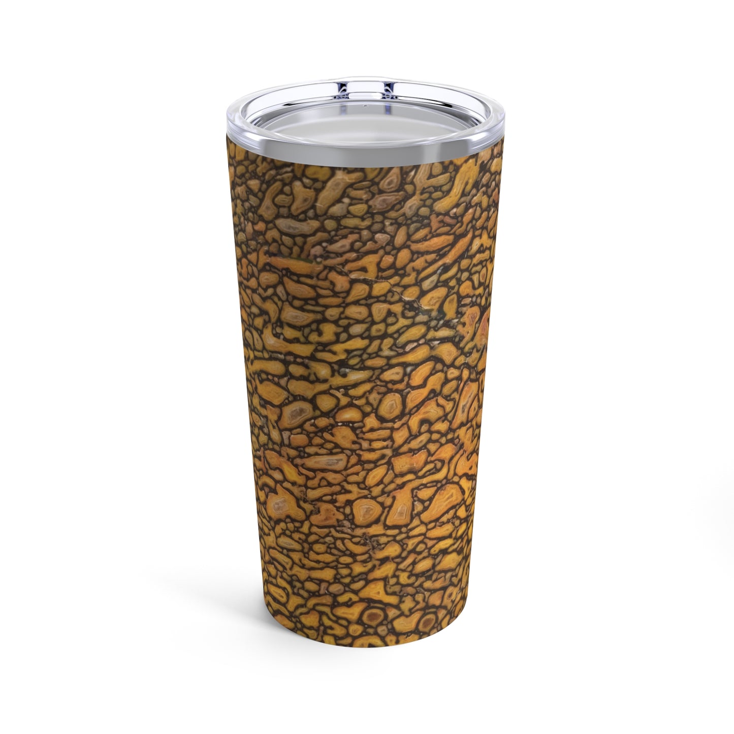 Agatized Fantasy Yellow Gembone Tumbler 20oz