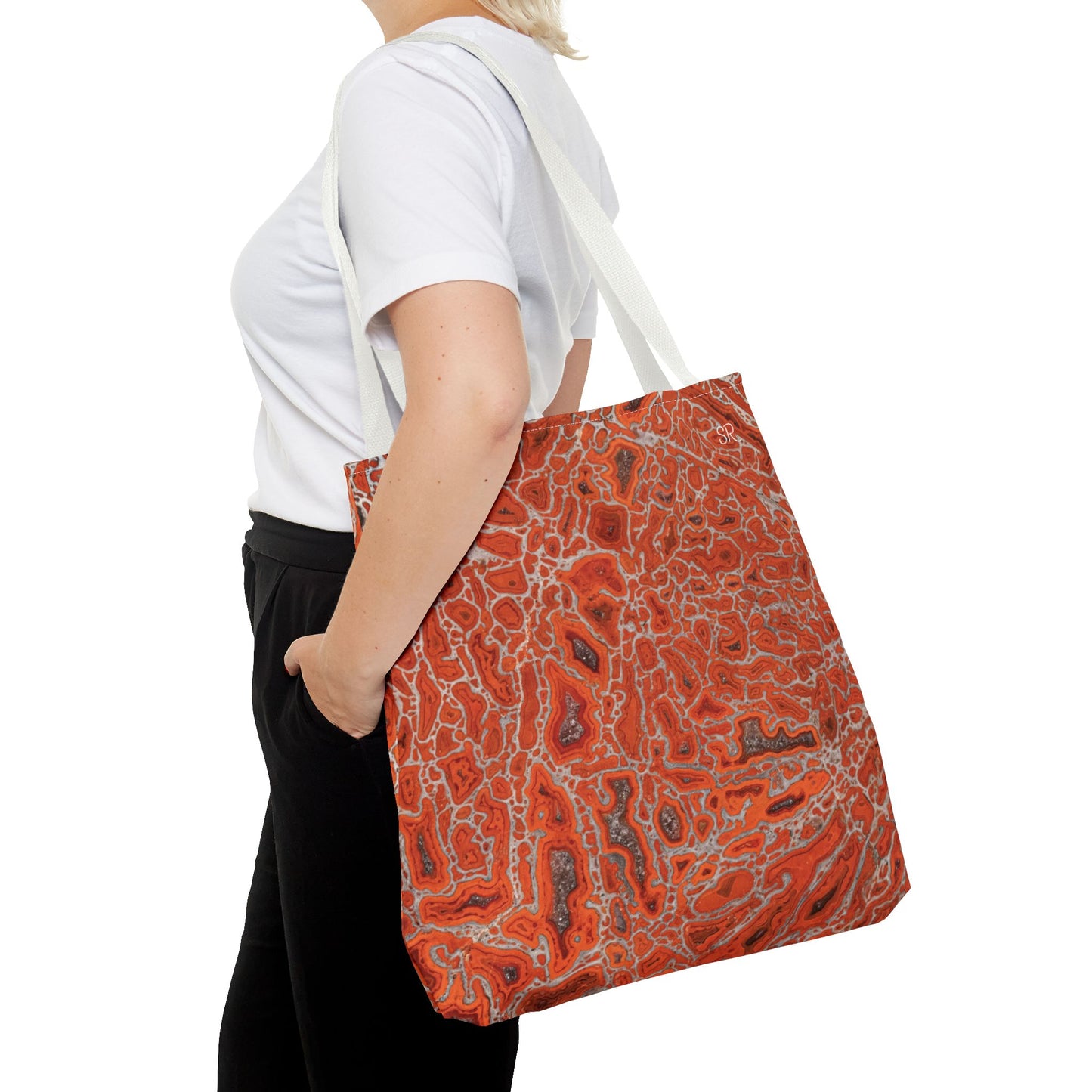 Agatized Ruby Red Gembone Tote