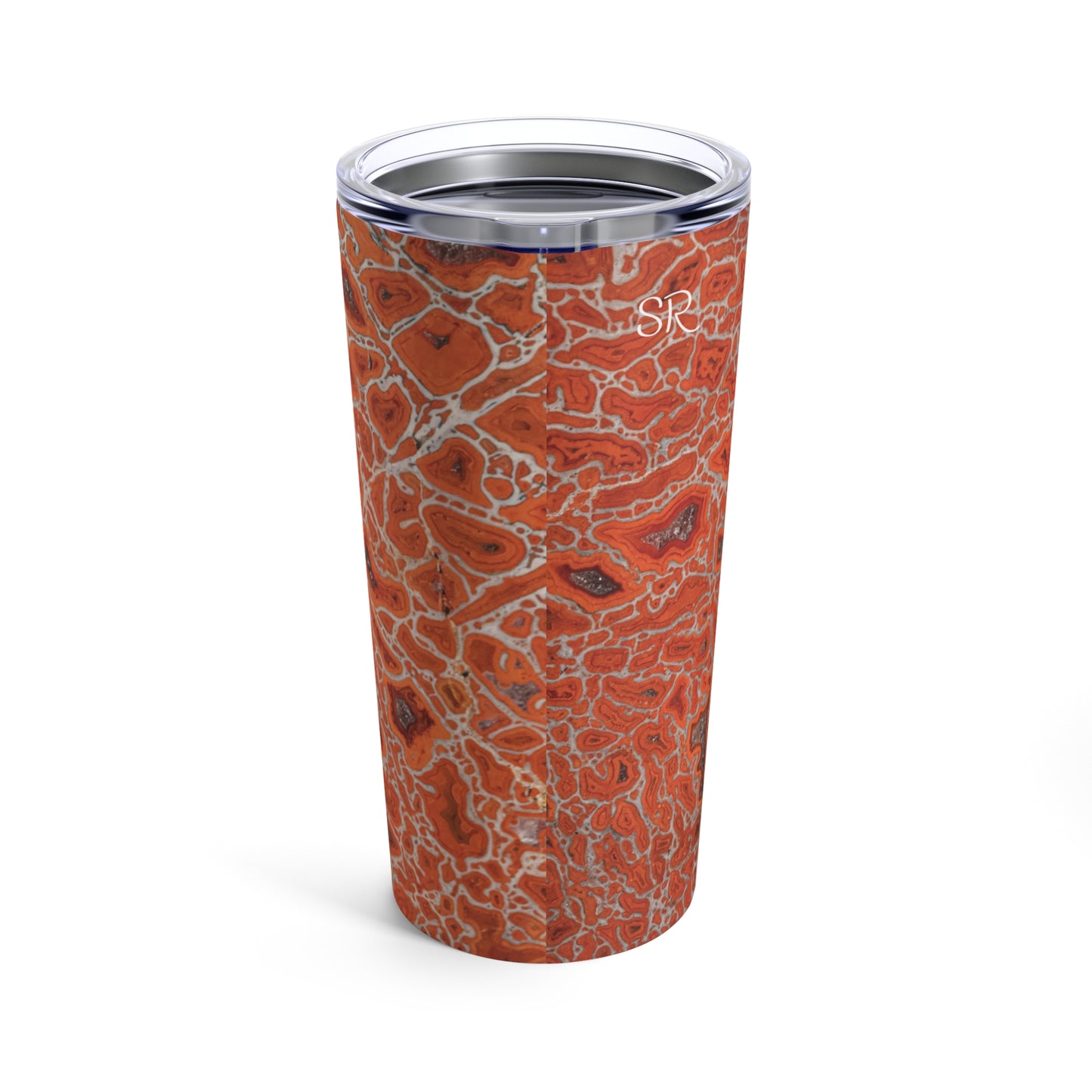 Agatized Ruby Red Gembone Tumbler 20oz