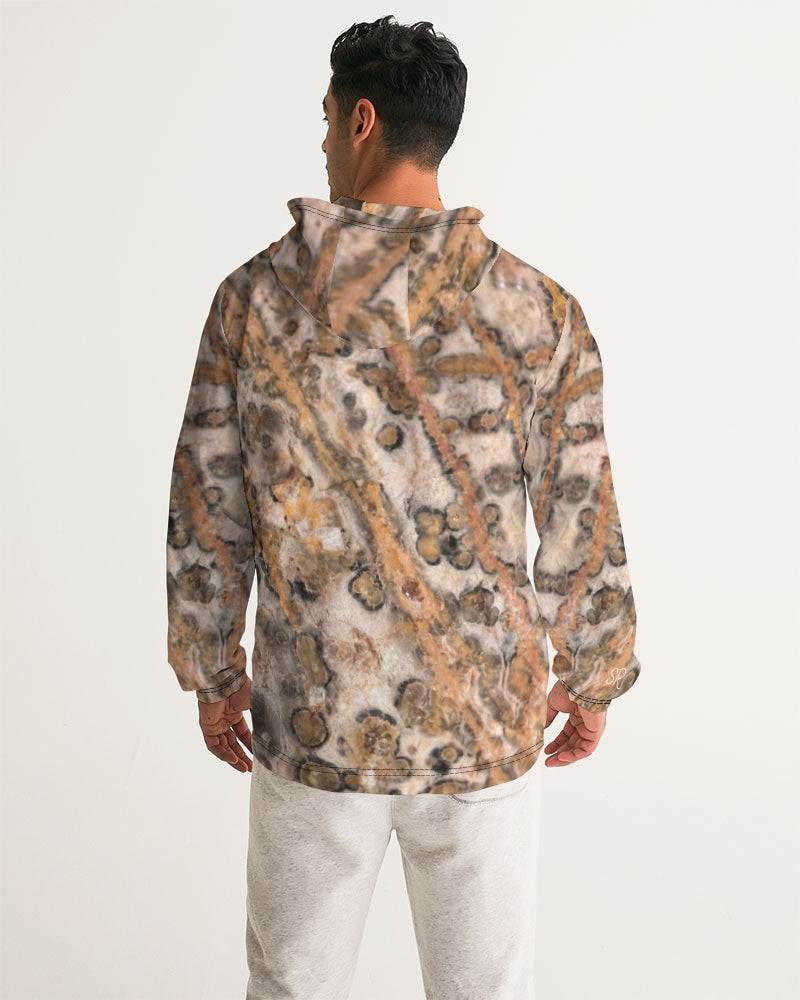 Leopard Skin Jasper Strength & Vitality Men's Windbreaker