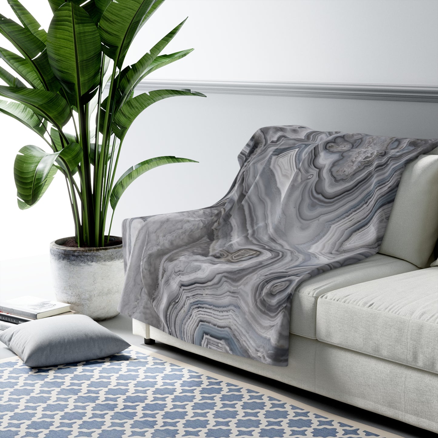 Crazy Lace Agate Serenity Comfort Sherpa Fleece Blanket