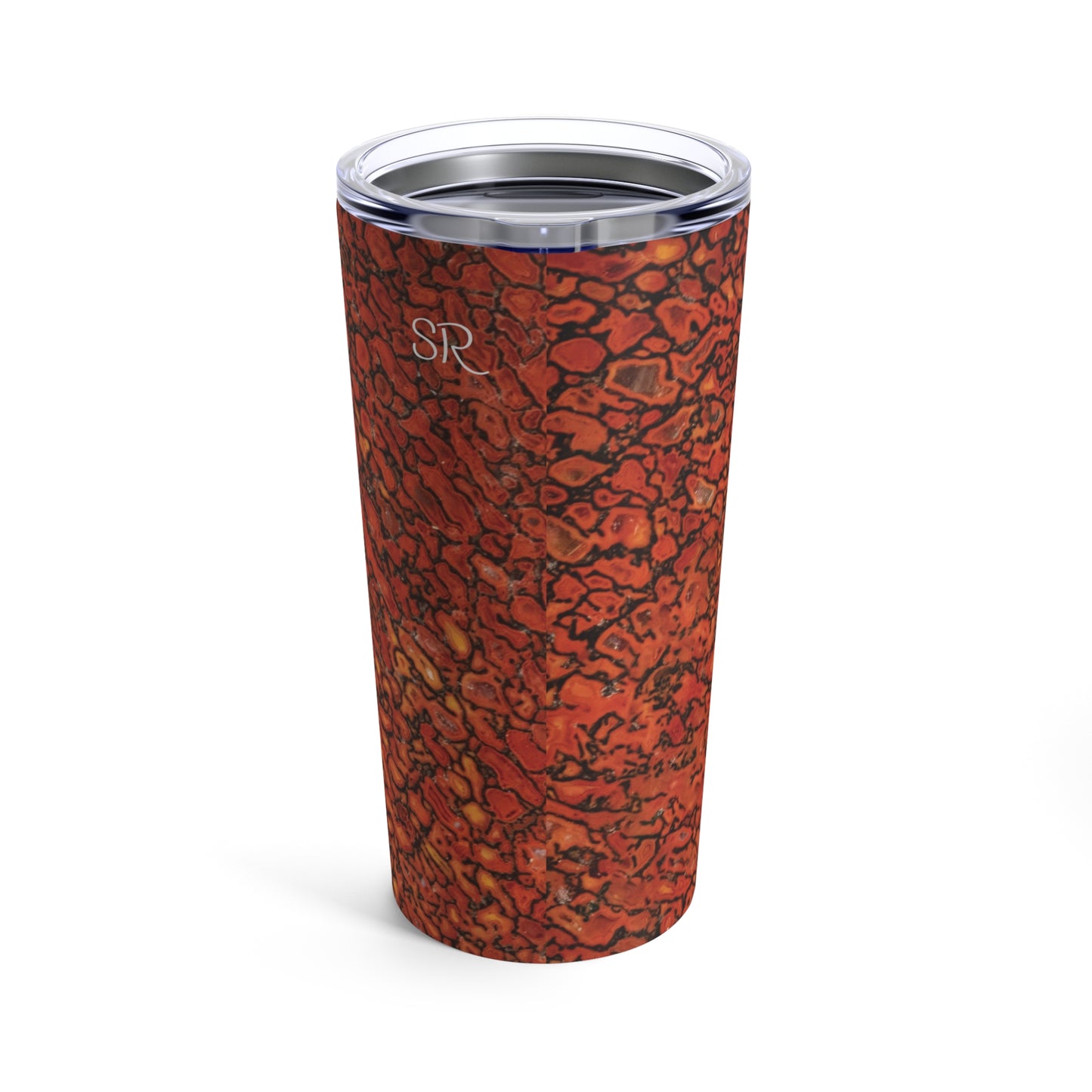 Agatized Richly Red Gembone Tumbler 20oz