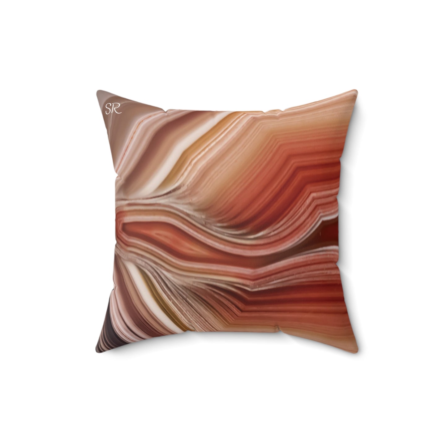 Laguna Agate Faux Suede Square Pillow