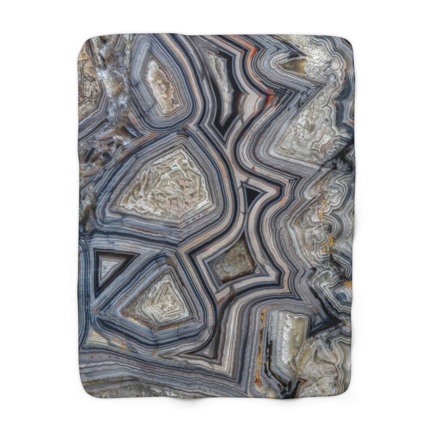 Crazy Lace Agate Serenity Comfort Sherpa Fleece Blanket